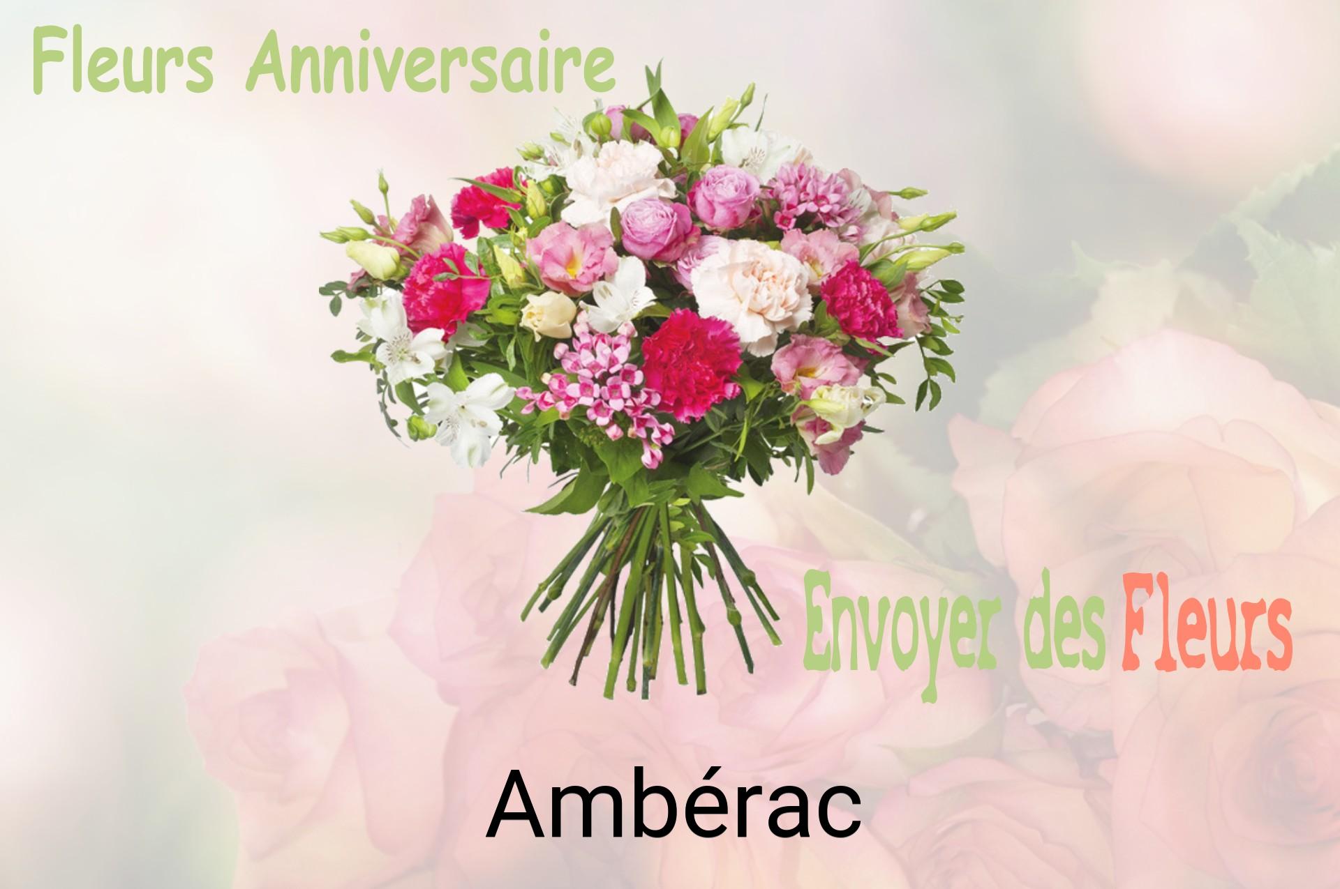 Bouquet de fleurs d’anniversaire livré à Ambérac