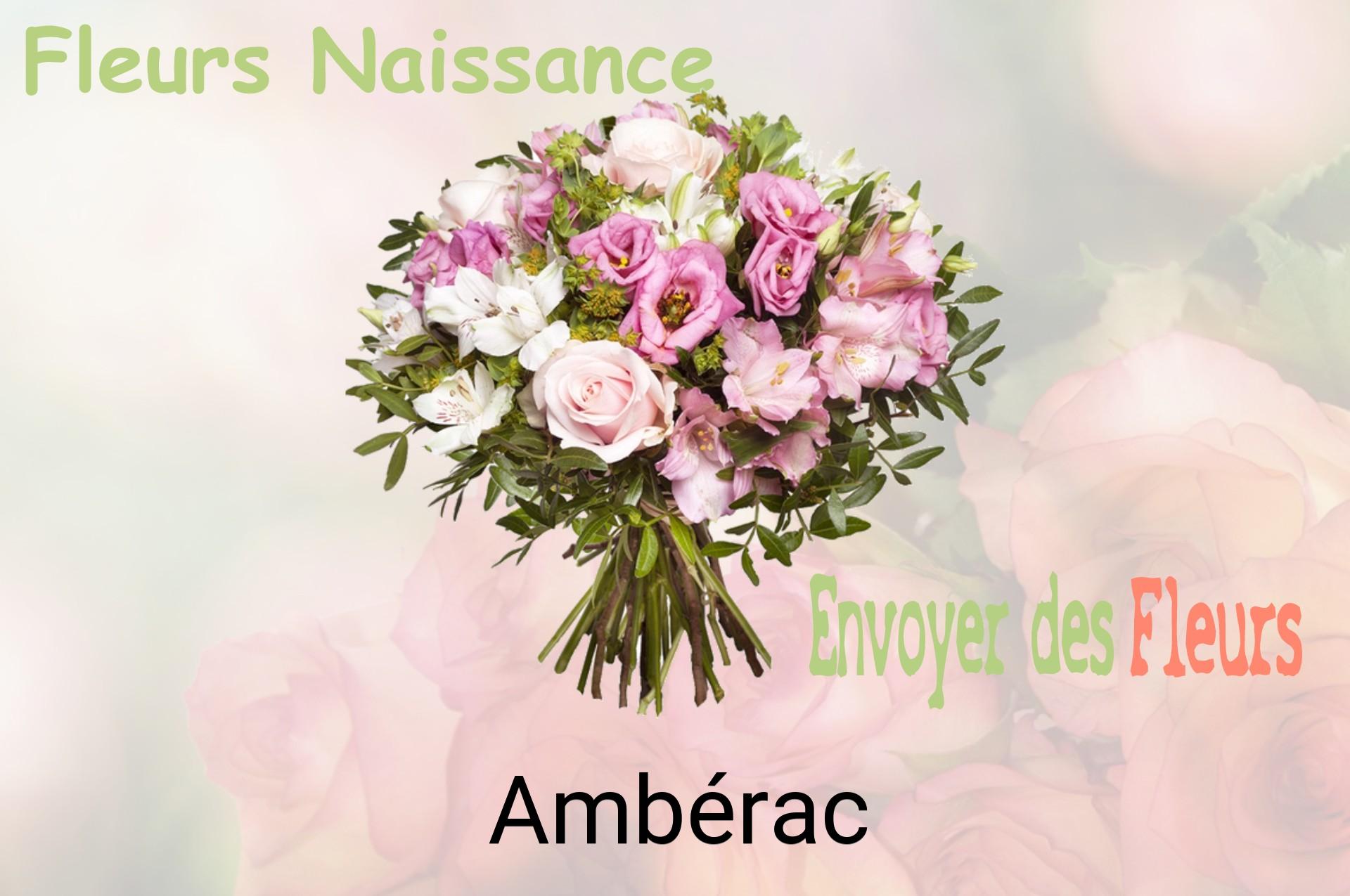 Bouquet de fleurs de naissance livré à Ambérac